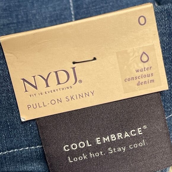 NYDJ womens pullon skinny cool embrace jeans sz 0 dark wash stretch denim nwt - Picture 12 of 12
